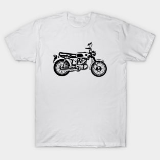 SS125A Motorcycle Sketch Art T-Shirt